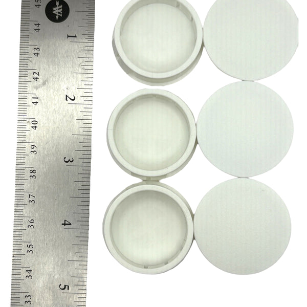 Fits 1 3/8" Hole - 1 1/2" Diameter - up to 1/8" Panel Thickness - Nylon Caps Locking Panel Plugs