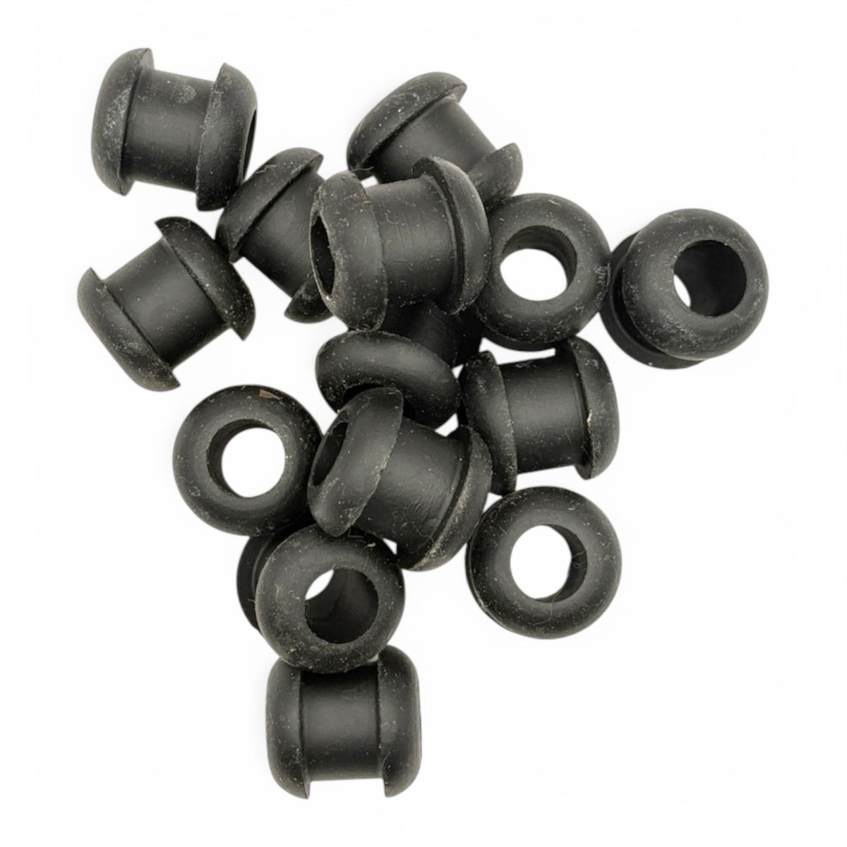 Fits 9/16" Hole - 3/8" Panel Thickness - 3/8" Center Hole - Rubber Grommet