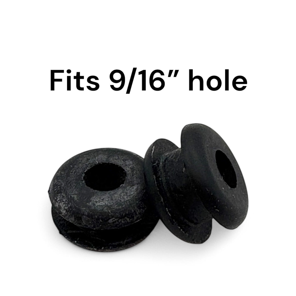 Fits 9/16" Hole - 3/16" Panel Thickness - 5/16" Center Hole - Rubber Grommet