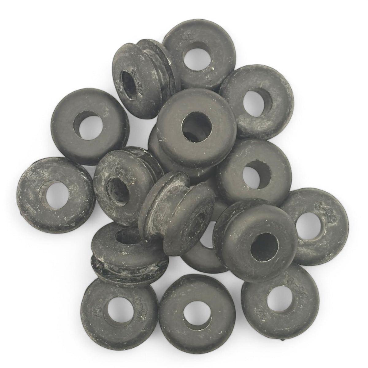 Fits 9/16" Hole - 3/16" Panel Thickness - 5/16" Center Hole - Rubber Grommet