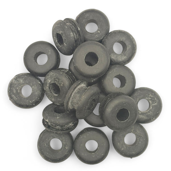 Fits 9/16" Hole - 3/16" Panel Thickness - 5/16" Center Hole - Rubber Grommet