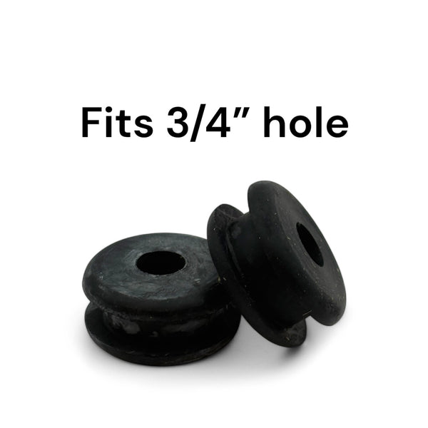 Fits 3/4" Hole - 1/4" Panel Thickness - 5/16" Center Hole - Rubber Grommet