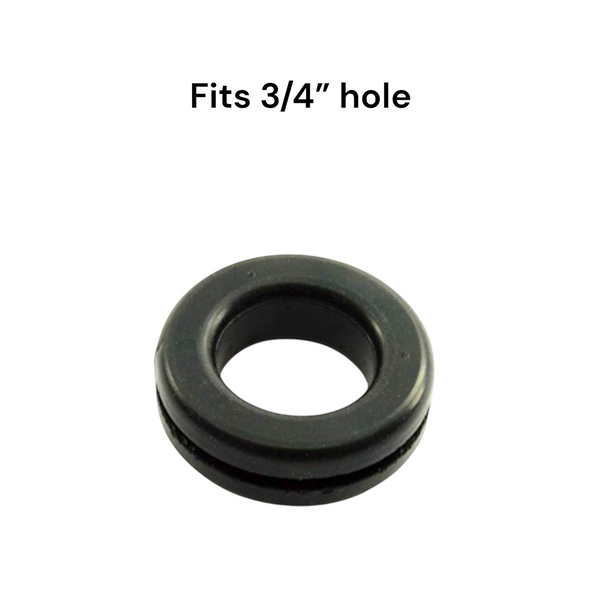 Black rubber gasket for a 3/4 inch hole on a white background dangoodbuy RGR9161