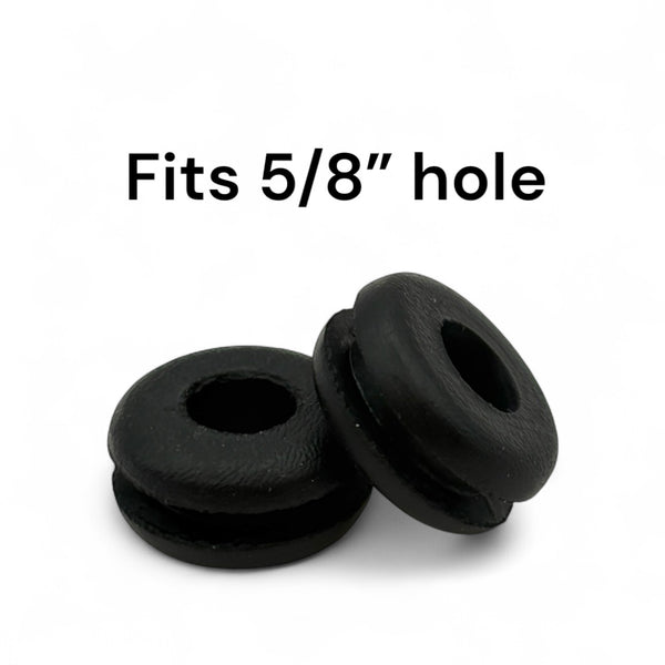Fits 5/8" Hole - 1/8" Panel Thickness - 3/8" Center Hole - Rubber Grommet
