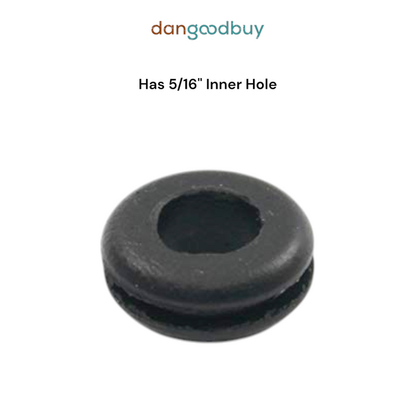 Fits 1/2" Hole - 1/16" Panel Thickness - 5/16" Center Hole - Rubber Grommet