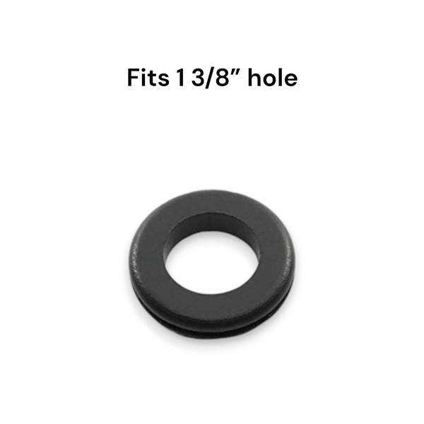 Fits 1 3/8" Hole - 3/32" Panel Thickness - 1" Center Hole - Rubber Grommet