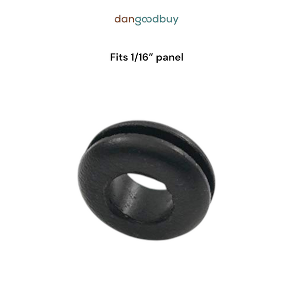Fits 1/2" Hole - 1/16" Panel Thickness - 5/16" Center Hole - Rubber Grommet