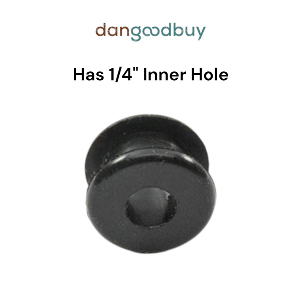 Fits 7/16" Hole - 1/4" Panel Thickness - 1/4" Center Hole - Rubber Grommet