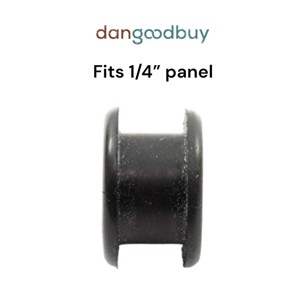 Fits 7/16" Hole - 1/4" Panel Thickness - 1/4" Center Hole - Rubber Grommet