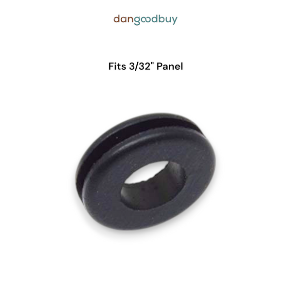 Fits 3/4" Hole - 3/32" Panel Thickness - 1/2" Center Hole - Rubber Grommet