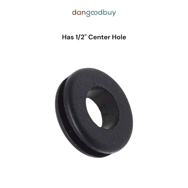 Fits 3/4" Hole - 3/32" Panel Thickness - 1/2" Center Hole - Rubber Grommet