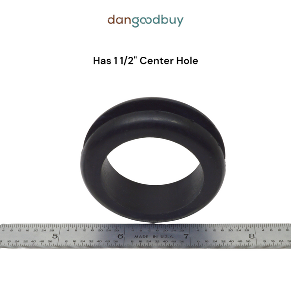 Fits 1 3/4" Hole - 1/4" Panel Thickness - 1 1/2" Center Hole - Rubber Grommet