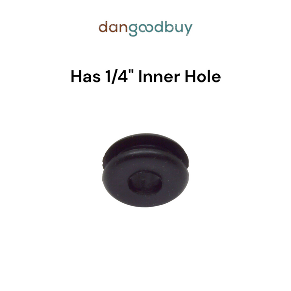 Fits 7/16" Hole - 1/8" Panel Thickness - 1/4" Center Hole - Rubber Grommet