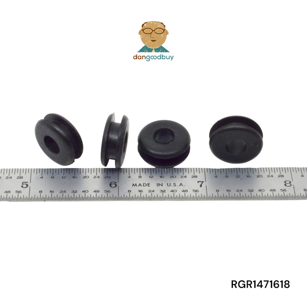 Fits 7/16" Hole - 1/8" Panel Thickness - 1/4" Center Hole - Rubber Grommet