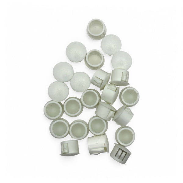 Fits 1/2" Hole - 9/16" Diameter - up to 1/8" Panel Thickness - Nylon Caps Locking Panel Plugs