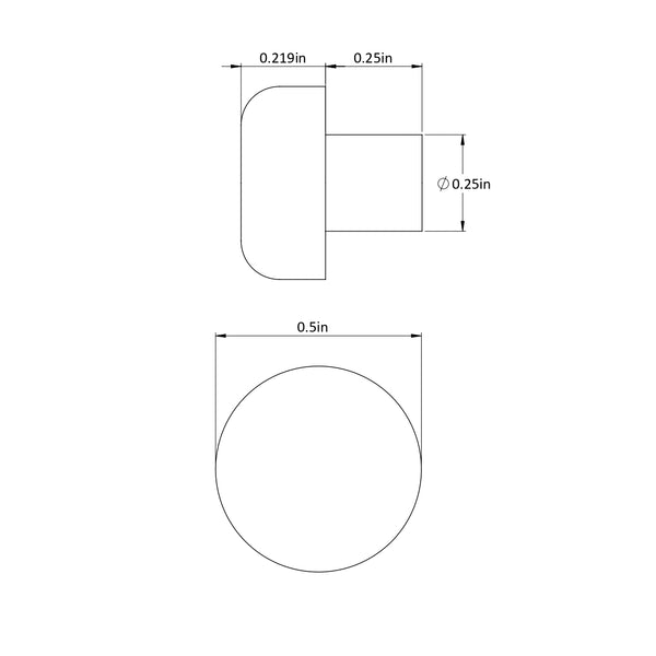 Rubber Feet fits 1/4" hole specs | dangoodbuy | PB12