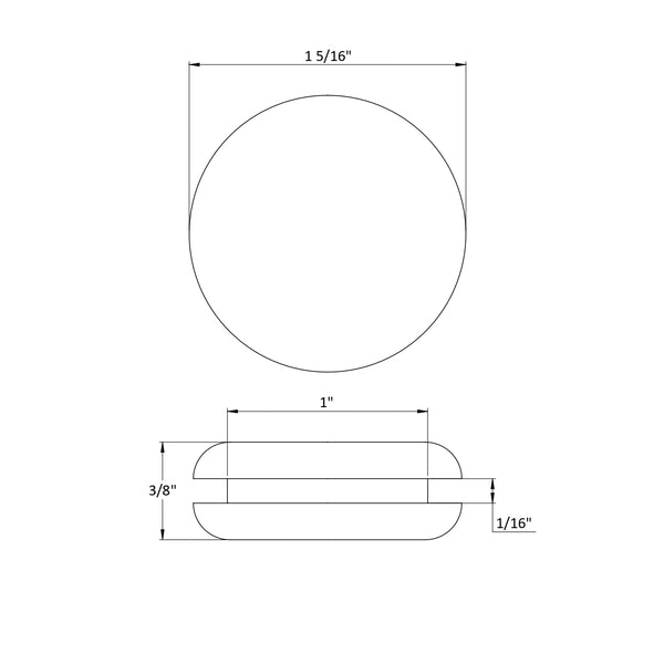 Rubber Plug Fits 1" hole specs | dangoodbuy