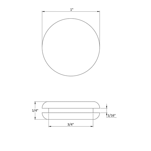 Rubber Plug Fits 3/4" hole specs | dangoodbuy