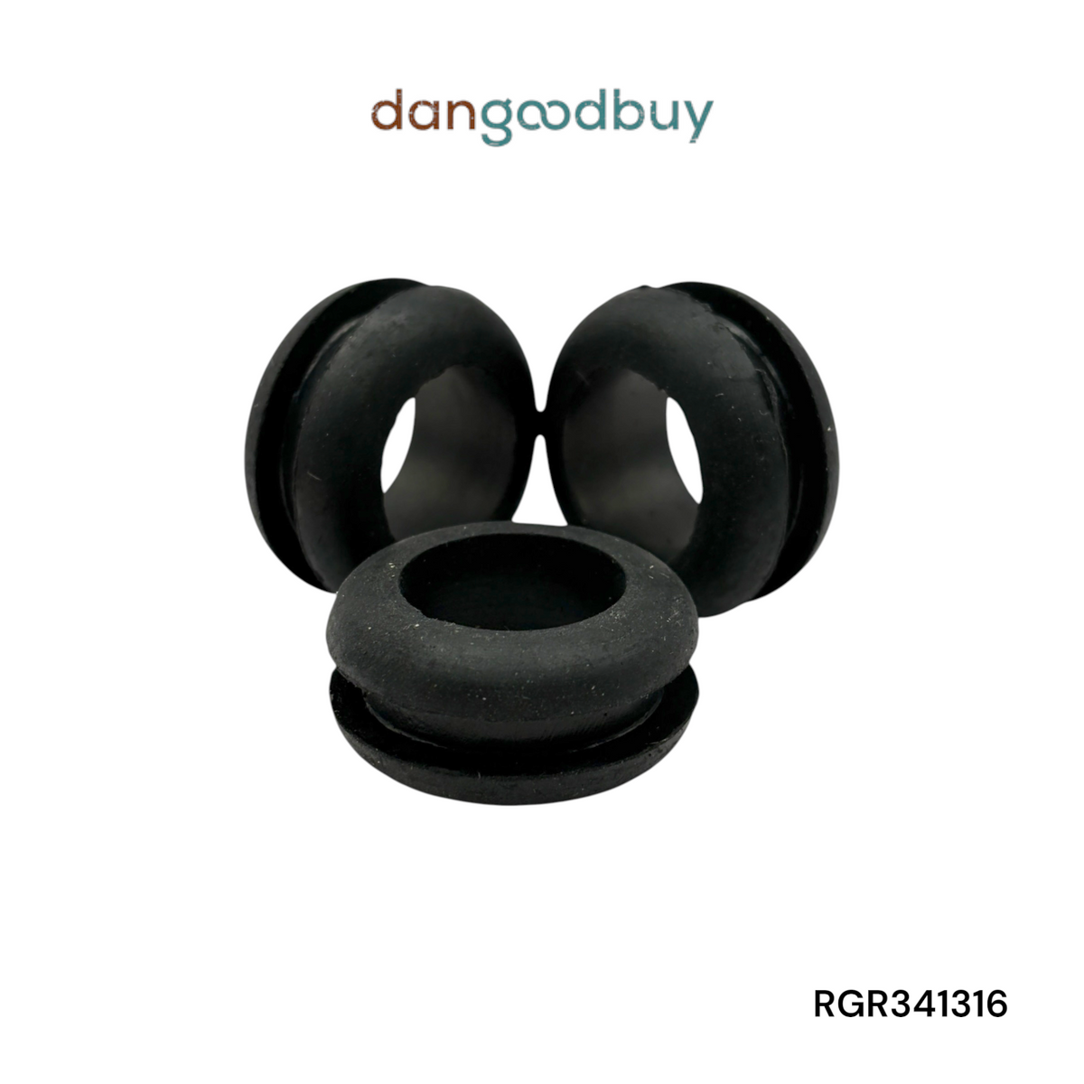 Fits 1" Hole - 3/16" Panel Thickness - 3/4" Center Hole - Rubber Grommet