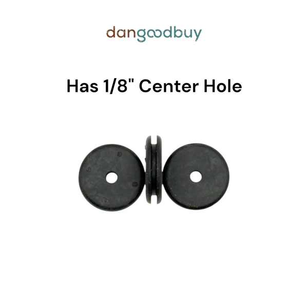 Fits 9/16" Hole - 1/16" Panel Thickness - 1/8" Center Hole - Rubber Grommet