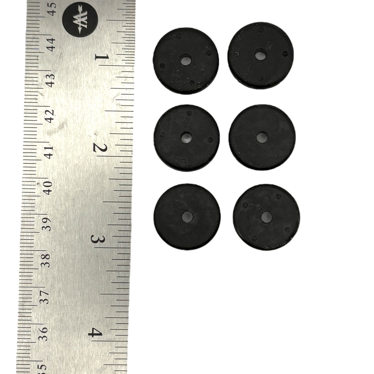 Fits 9/16" Hole - 1/16" Panel Thickness - 1/8" Center Hole - Rubber Grommet