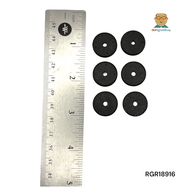 Fits 9/16" Hole - 1/16" Panel Thickness - 1/8" Center Hole - Rubber Grommet