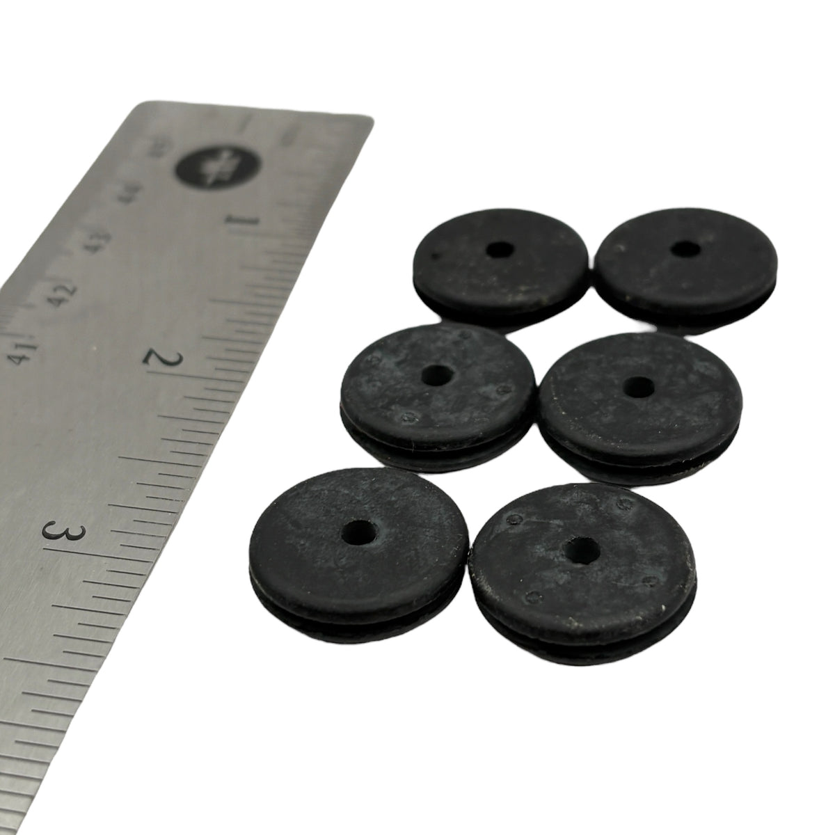 Fits 9/16" Hole - 1/16" Panel Thickness - 1/8" Center Hole - Rubber Grommet