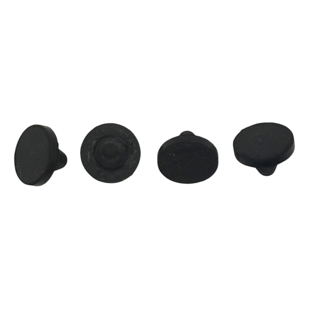 Fits 3/16" Hole - 1/2" Diameter - 3/32" Height - 1/16" Panel Thickness - Rounded Push-in Rubber Grommet Bumper