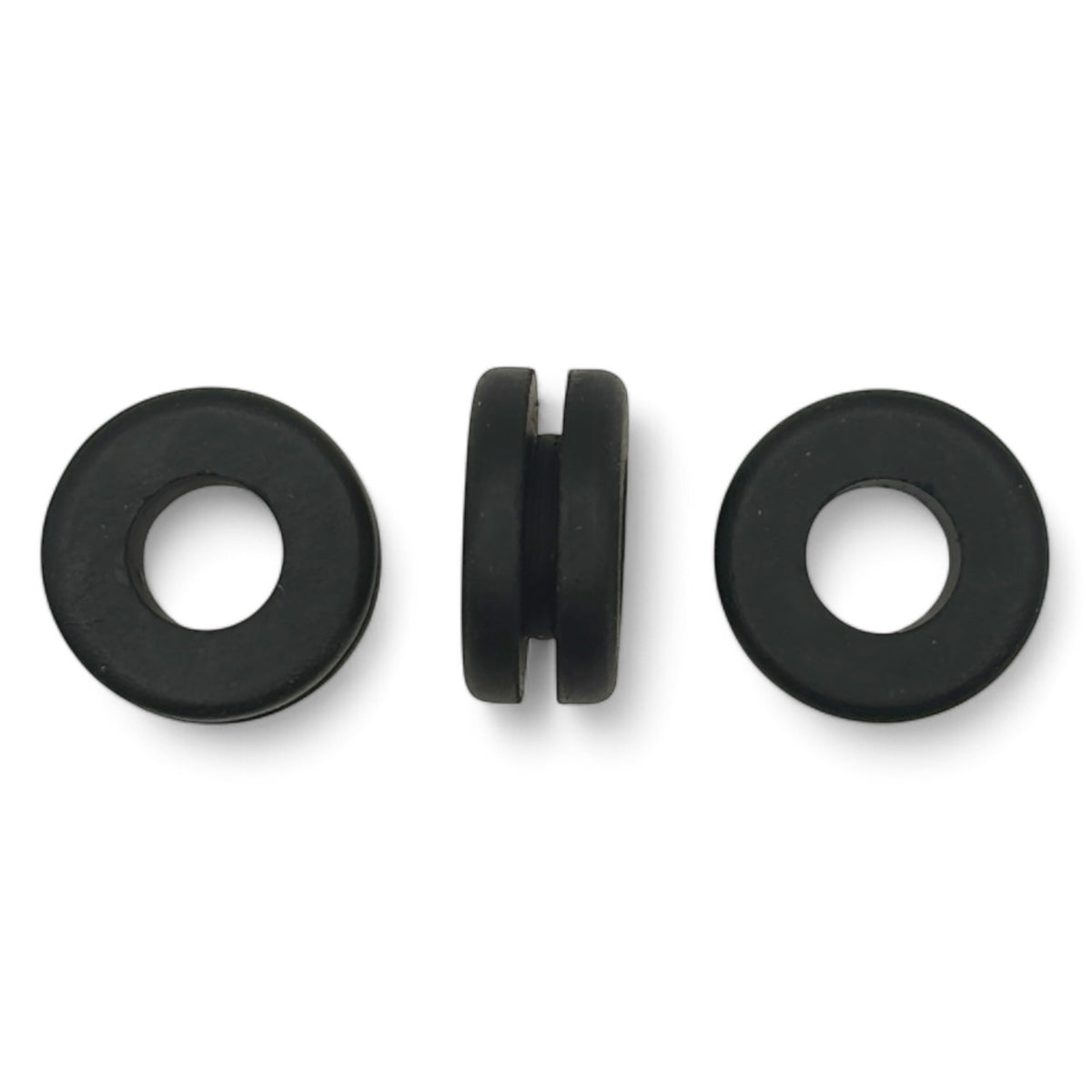 Fits 1/2" Hole - 3/32" Panel Thickness - 3/8" Center Hole - Rubber Grommet