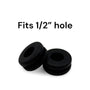 Fits 1/2" Hole - 3/32" Panel Thickness - 3/8" Center Hole - Rubber Grommet