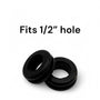 Fits 1/2" Hole - 1/16" Panel Thickness - 3/8" Center Hole - Rubber Grommet