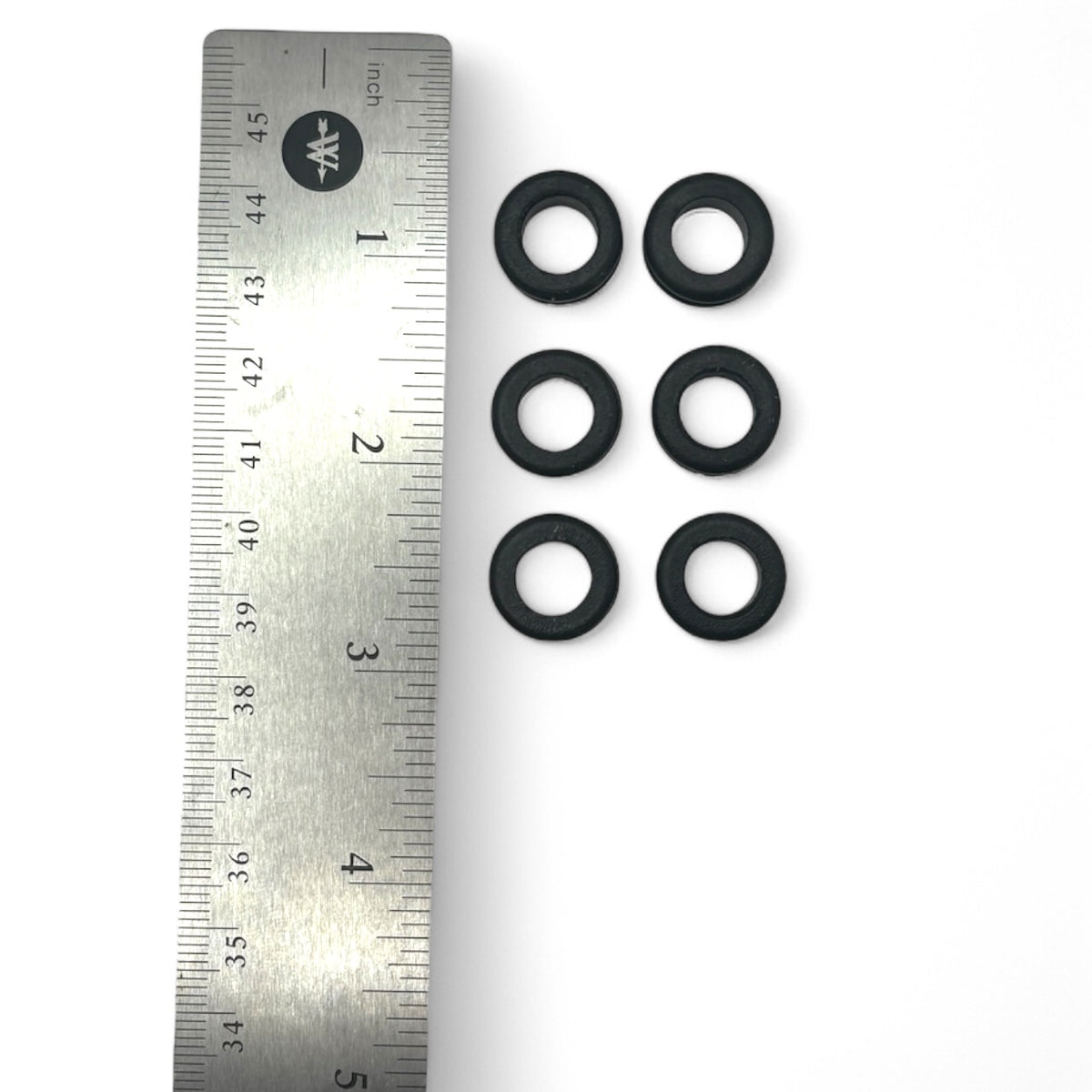 Fits 1/2" Hole - 1/16" Panel Thickness - 3/8" Center Hole - Rubber Grommet