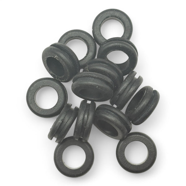 Fits 1/2" Hole - 1/16" Panel Thickness - 3/8" Center Hole - Rubber Grommet