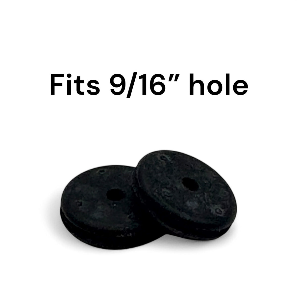 Fits 9/16" Hole - 1/16" Panel Thickness - 1/8" Center Hole - Rubber Grommet