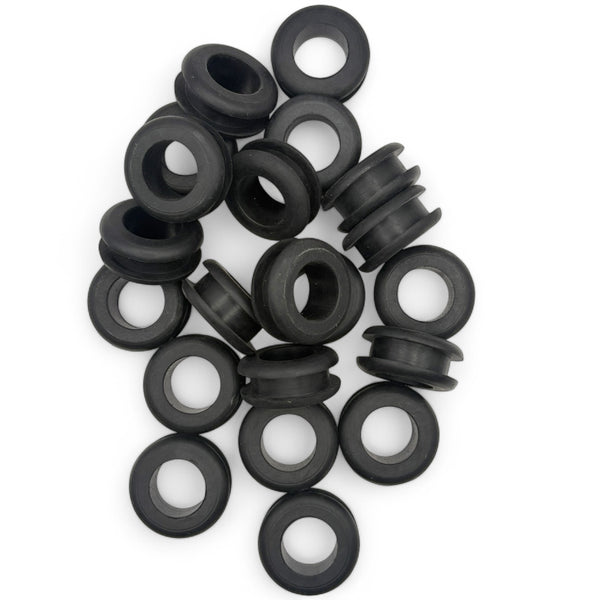 Fits 7/8" Hole - 1/4" Panel Thickness - 5/8" Center Hole - Rubber Grommet