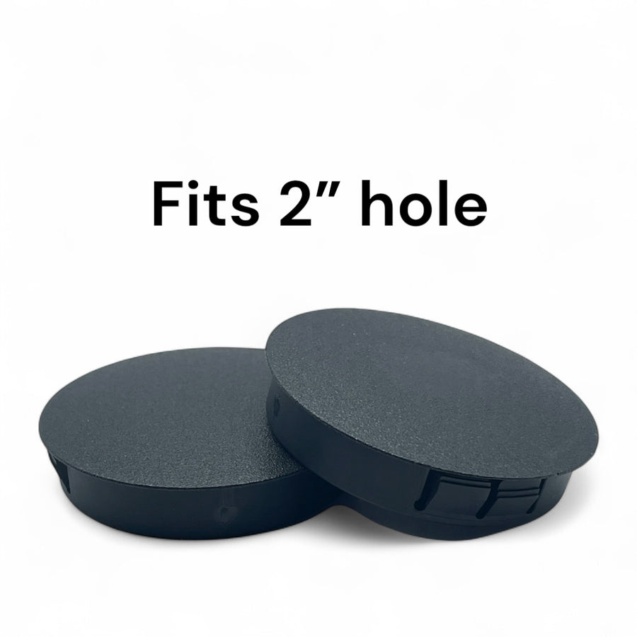 Fits 2" Hole - 2 3/16" Diameter - up to 1/8" Panel Thickness - Nylon Caps Locking Panel Plugs
