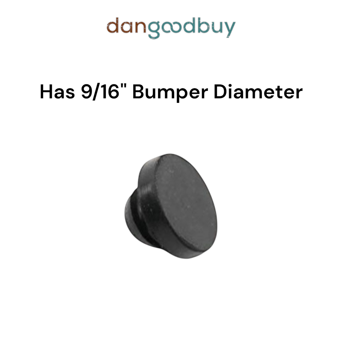 Fits 1/4" Hole - 9/16" Diameter - 3/8" Total Height - 1/8" Panel Thickness - Push-in Ridged Stem Rubber Grommet Bumper