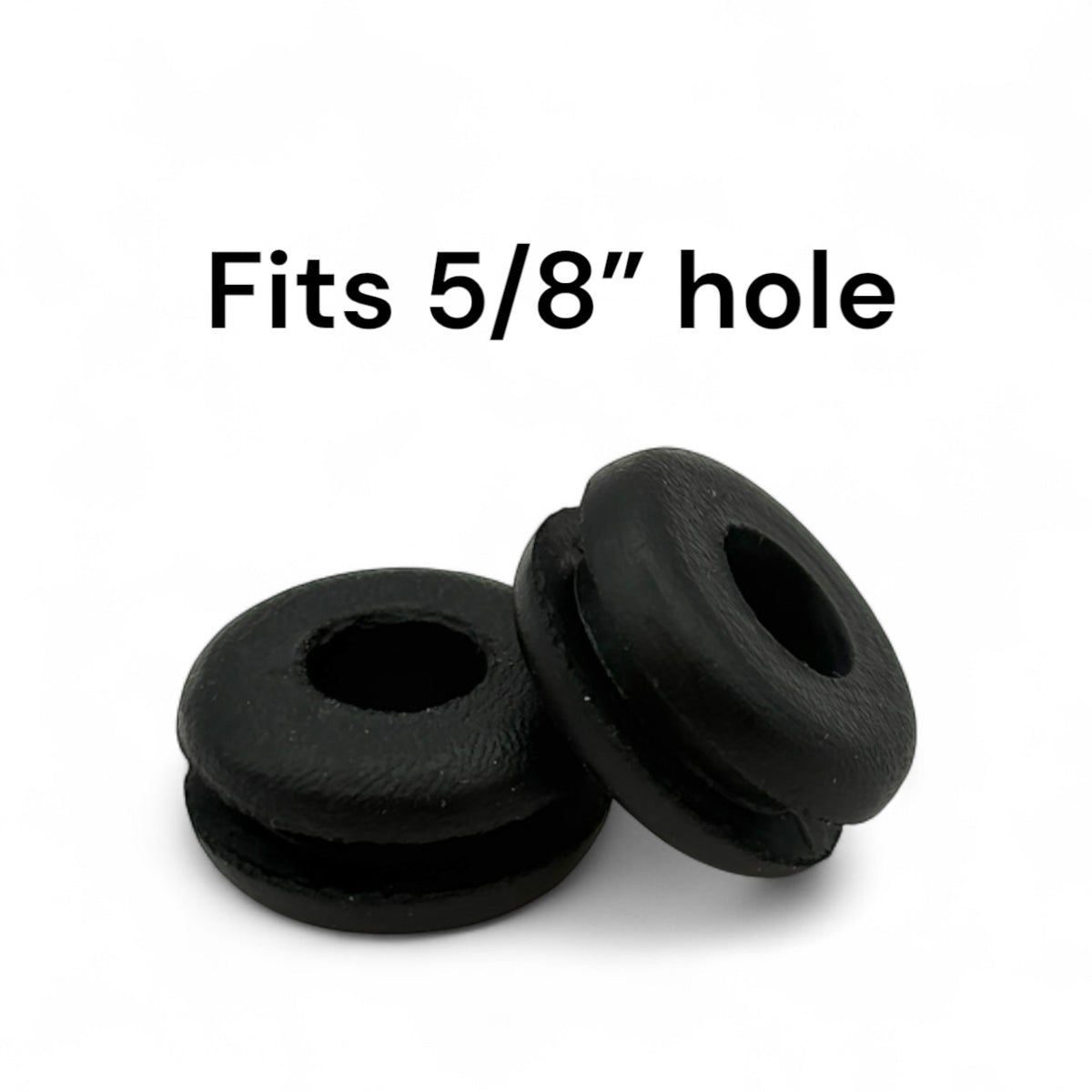 Fits 5/8" Hole - 1/8" Panel Thickness - 3/8" Center Hole - Rubber Grommet