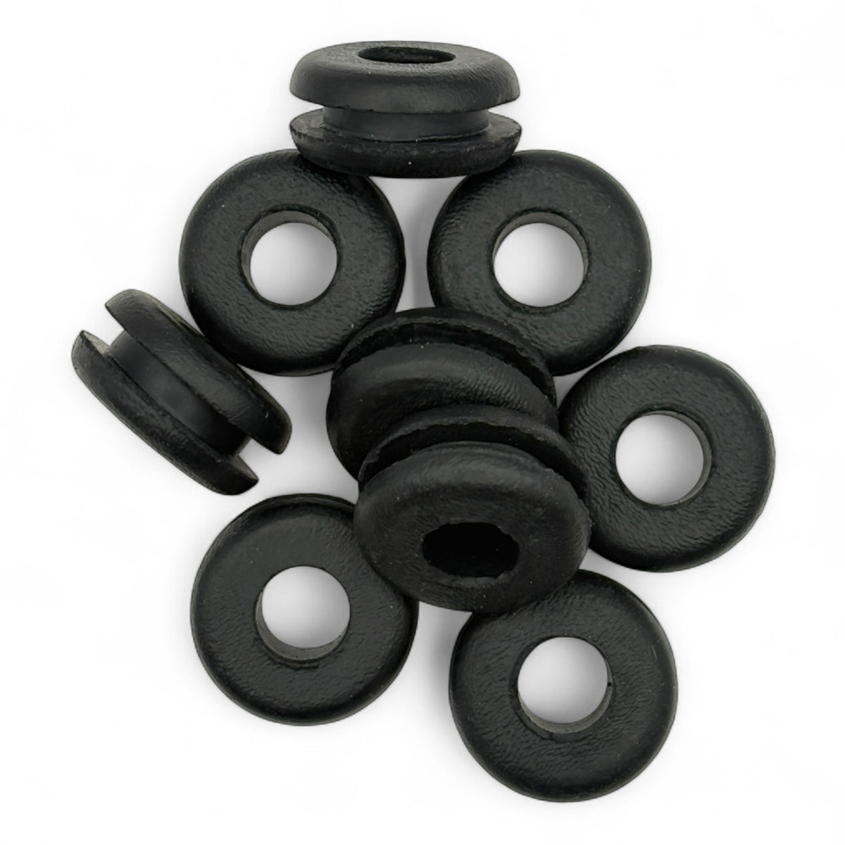 Fits 5/8" Hole - 1/8" Panel Thickness - 3/8" Center Hole - Rubber Grommet