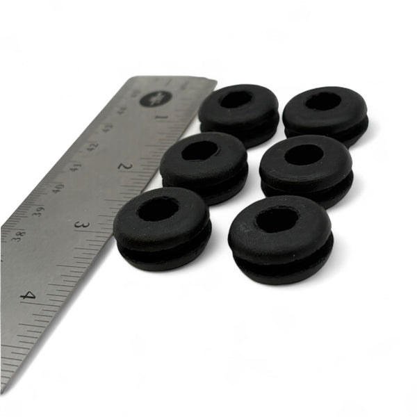 Fits 5/8" Hole - 1/8" Panel Thickness - 3/8" Center Hole - Rubber Grommet