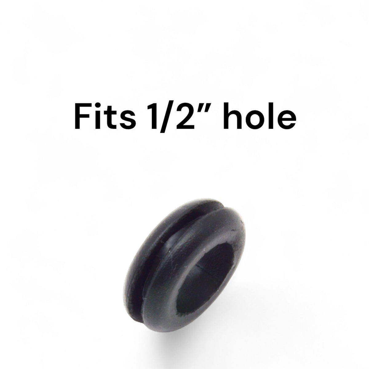 Fits 1/2" Hole - 1/16" Panel Thickness - 13/32" Center Hole - Rubber Grommet
