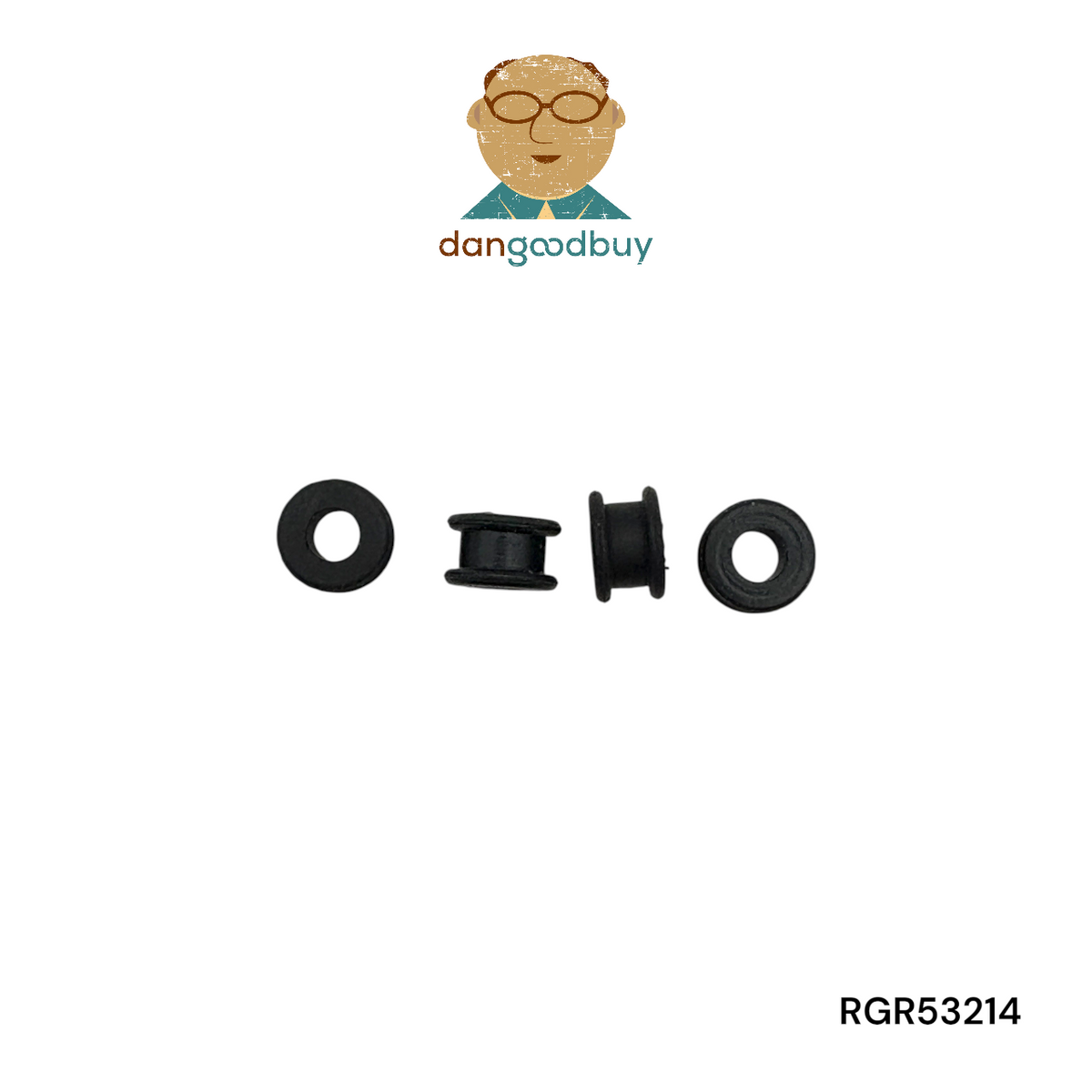 Fits 1/4" Hole - 7/64" Panel Thickness - 5/32" Center Hole - Rubber Grommet