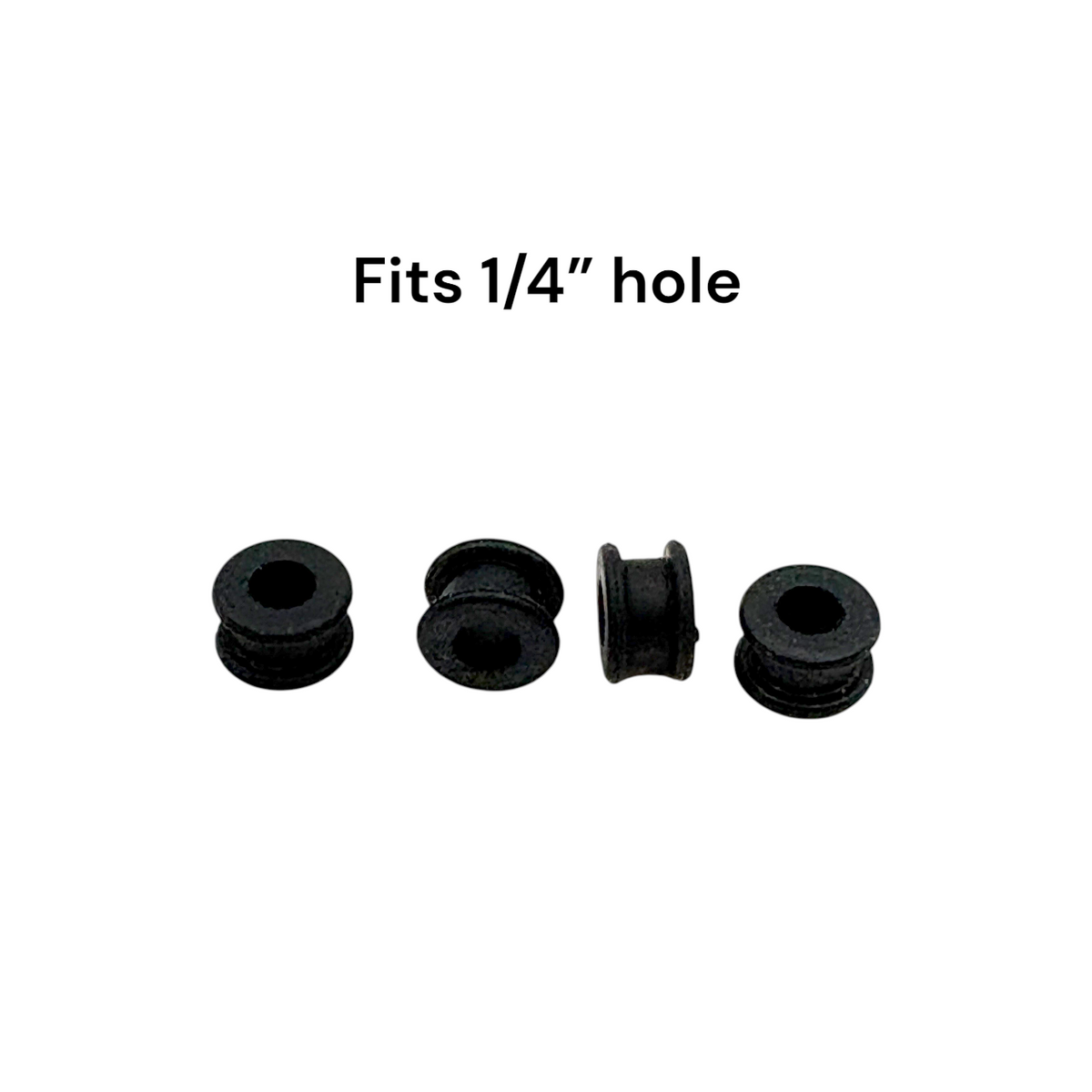 Fits 1/4" Hole - 7/64" Panel Thickness - 5/32" Center Hole - Rubber Grommet