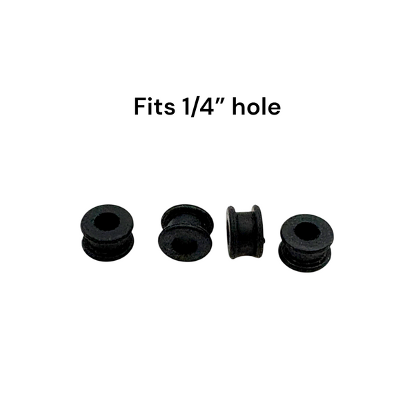 Fits 1/4" Hole - 7/64" Panel Thickness - 5/32" Center Hole - Rubber Grommet