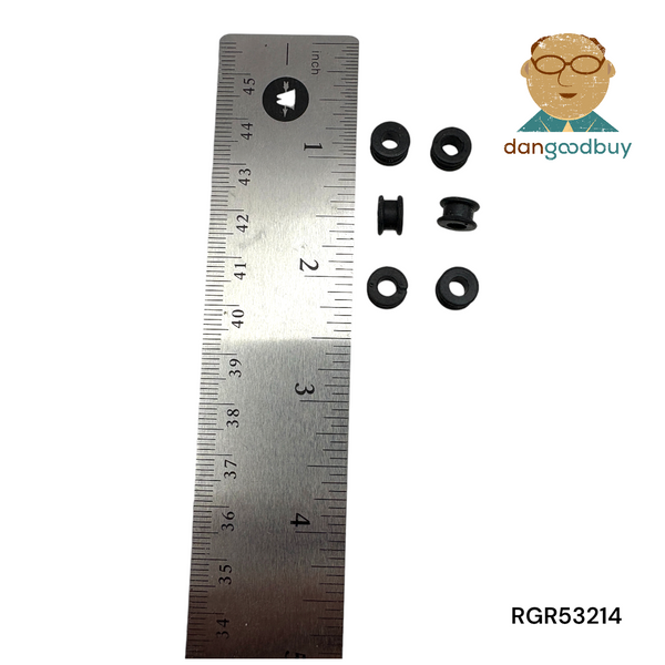 Fits 1/4" Hole - 7/64" Panel Thickness - 5/32" Center Hole - Rubber Grommet