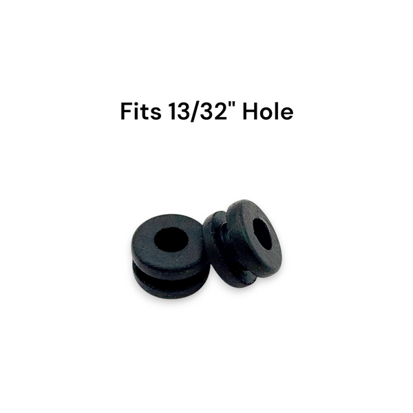 Fits 13/32" Hole - 1/8" Panel Thickness - 17/64" Center Hole - Rubber Grommet