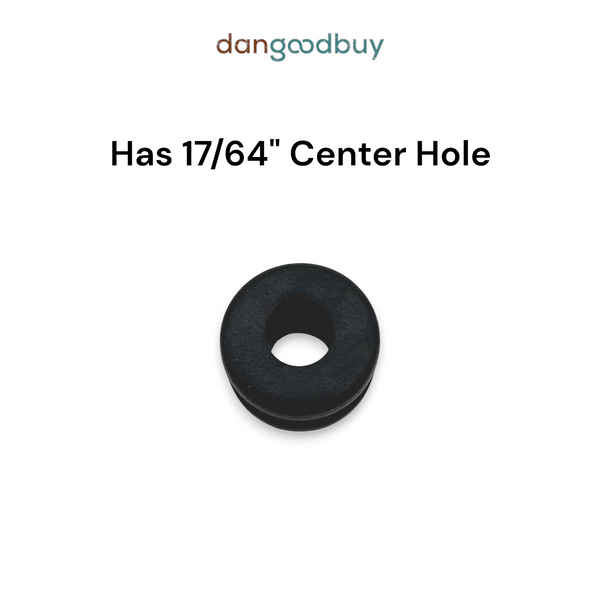 Fits 13/32" Hole - 1/8" Panel Thickness - 17/64" Center Hole - Rubber Grommet