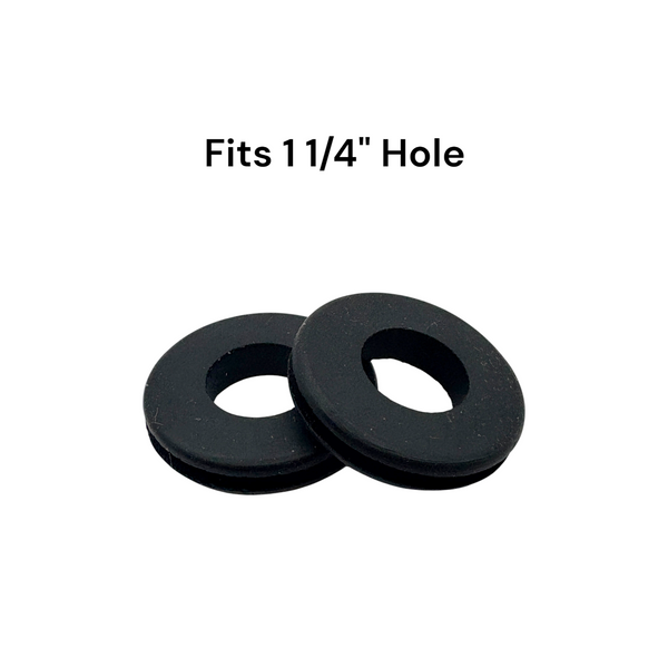 Fits 1 1/4" Hole - 1/8" Panel Thickness - 3/4" Center Hole - Rubber Grommet