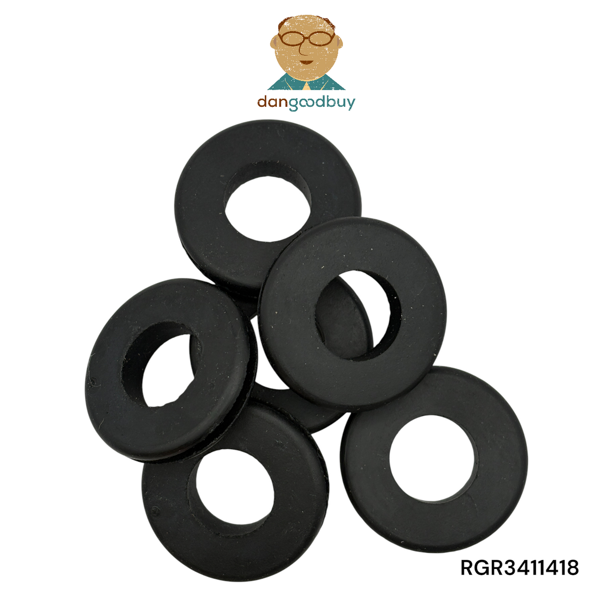 Fits 1 1/4" Hole - 1/8" Panel Thickness - 3/4" Center Hole - Rubber Grommet