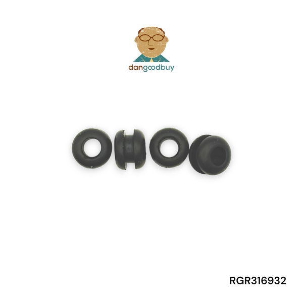 Fits 9/32" Hole - 3/32" Panel Thickness - 3/16" Center Hole - Rubber Grommet